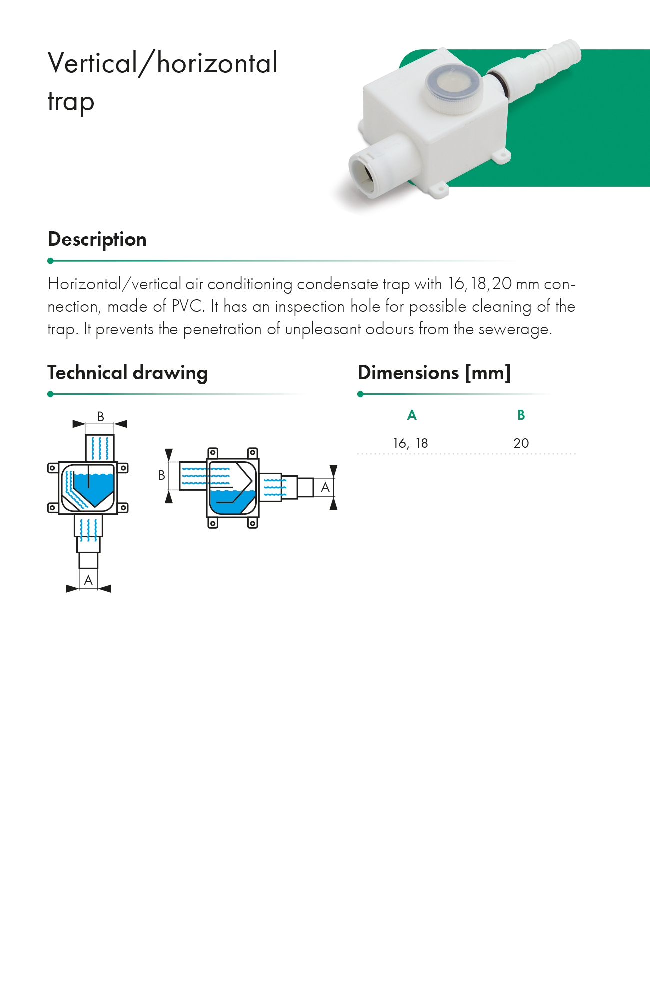 Vertical / horizontal trap havaco catalogue card